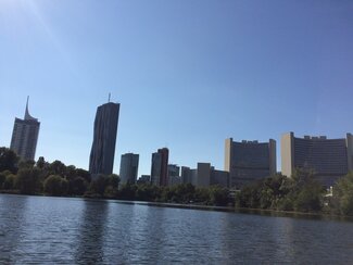 Boat Trip Old Danube Facing the Vienna International Center United Nations